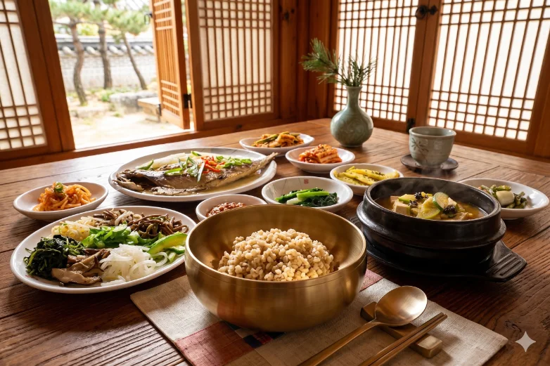 백세보리밥 점심 정식